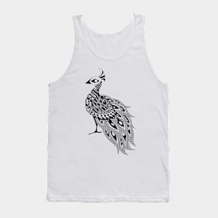 pavo real the royal peacock ecopop in mexican totonac wild pattern art Tank Top